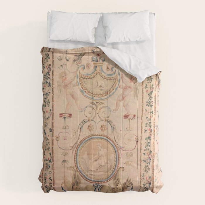 Antique 18th Century French Beauvais Grotesque Tapestry Comforter Gallery Image 6