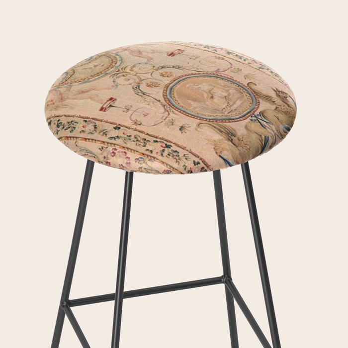 Antique 18th Century French Beauvais Grotesque Tapestry Stool Gallery Image 2