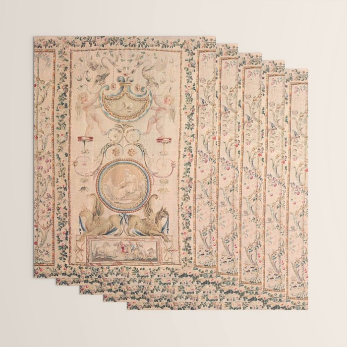Antique 18th Century French Beauvais Grotesque Tapestry Wrapping Paper Gallery Image 3