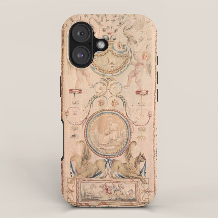 Antique 18th Century French Beauvais Grotesque Tapestry iPhone Case Gallery Image 1