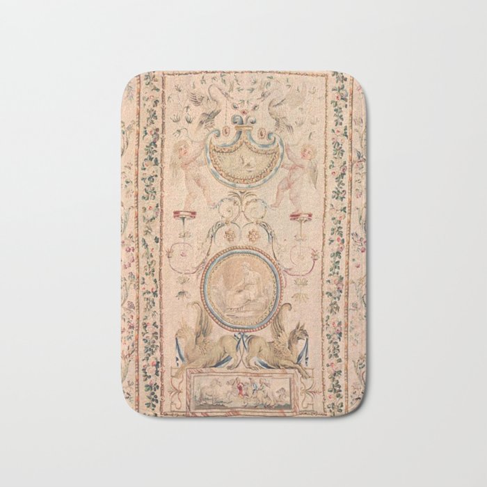 Antique 18th Century French Beauvais Grotesque Tapestry Bath Mat Gallery Image 1