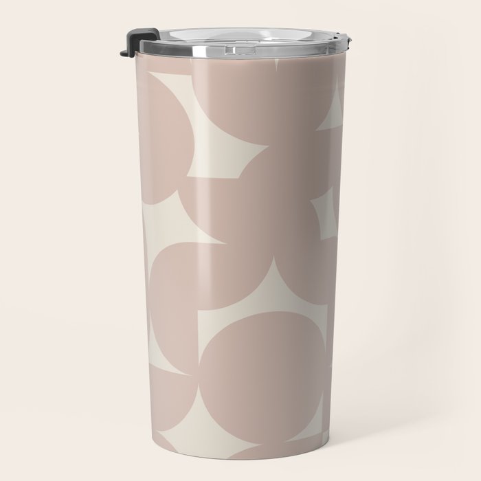 Contemporary Geometric Shapes - Natural Neutral Travel Mug Gallery Image 3