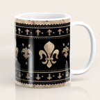 Luxury black and gold Fleur-de-lis ornament  Coffee Mug Gallery Image 1