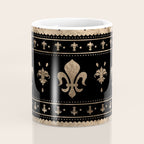 Luxury black and gold Fleur-de-lis ornament  Coffee Mug Gallery Image 4