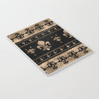 Luxury black and gold Fleur-de-lis ornament  Notebook Gallery Image 3