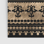 Luxury black and gold Fleur-de-lis ornament  Poster Gallery Image 3