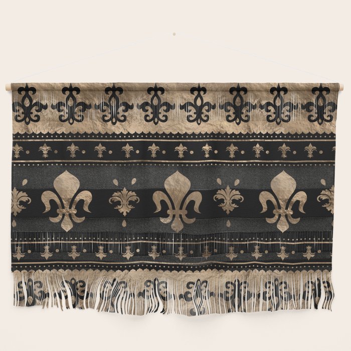 Luxury black and gold Fleur-de-lis ornament  Wall Hanging Gallery Image 1