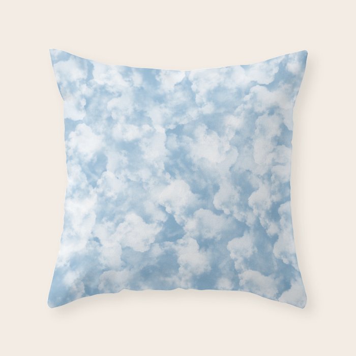 Clouds Pattern Throw Pillow Gallery Image 6