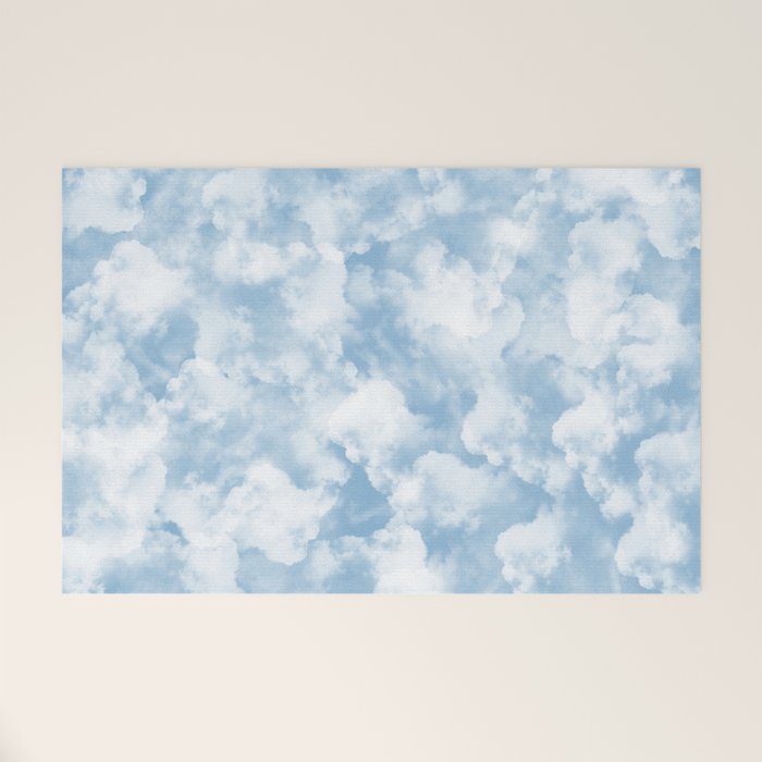 Clouds Pattern Welcome Mat Gallery Image 1