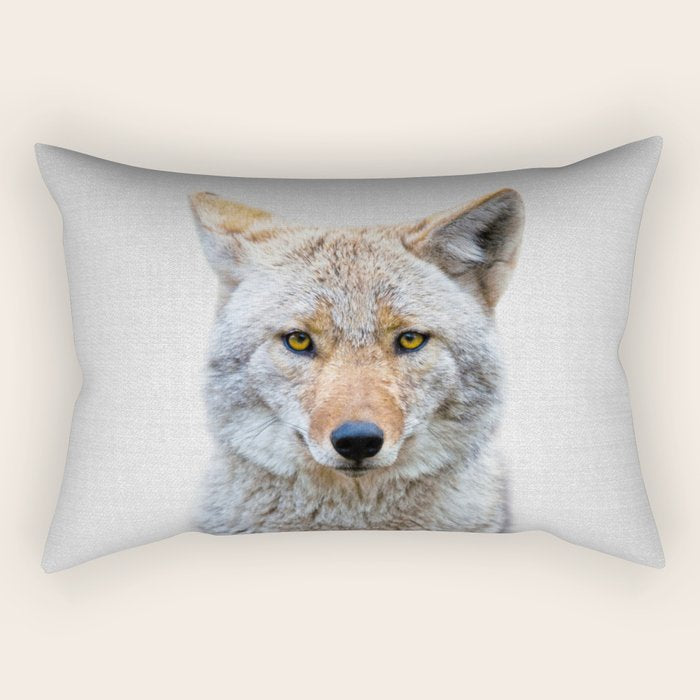 Coyote - Colorful Rectangular Pillow Gallery Image 1