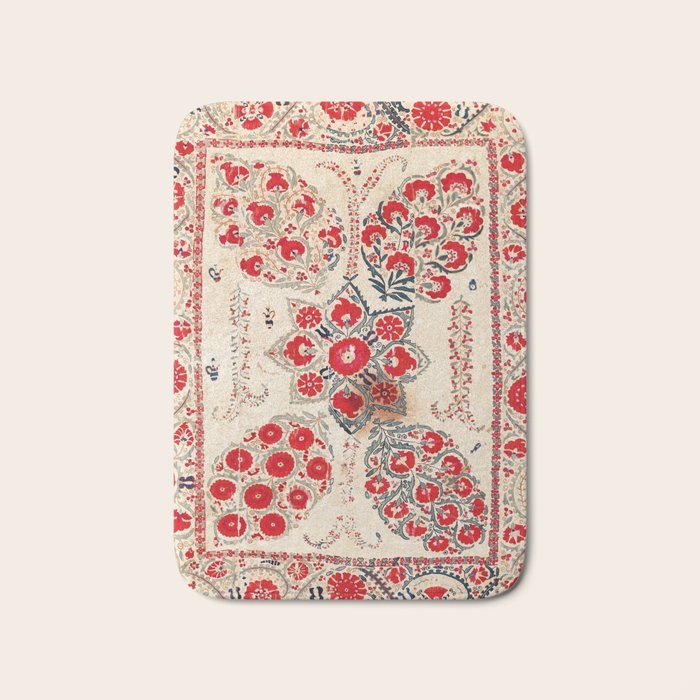 Bokhara Suzani Southwest Uzbekistan Embroidery Bath Mat Gallery Image 1
