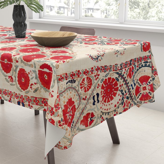 Bokhara Suzani Southwest Uzbekistan Embroidery Tablecloth Gallery Image 3