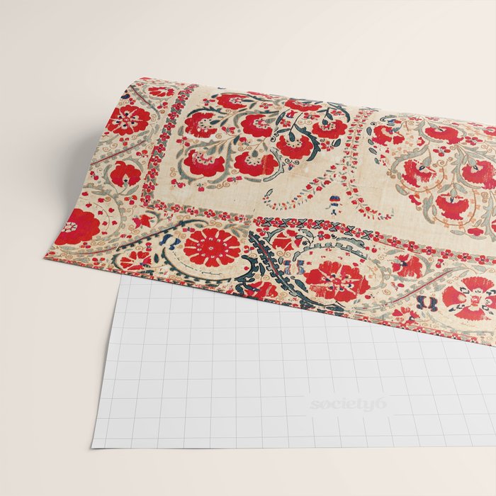 Bokhara Suzani Southwest Uzbekistan Embroidery Wrapping Paper Gallery Image 2