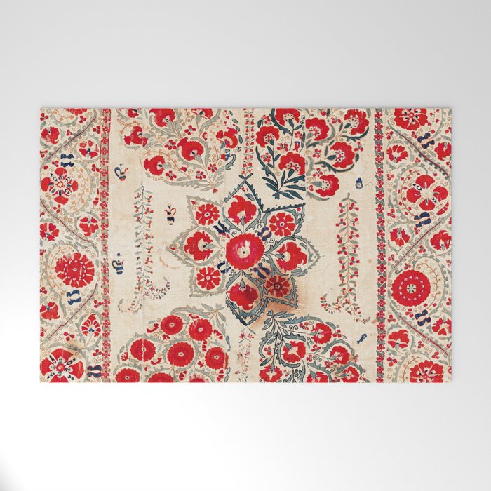 Bokhara Suzani Southwest Uzbekistan Embroidery Welcome Mat Gallery Image 1