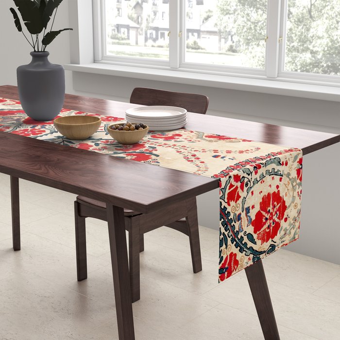 Bokhara Suzani Southwest Uzbekistan Embroidery Table Runner Gallery Image 2