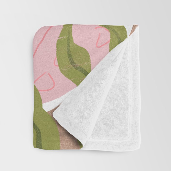 Yoga + Pizza, Red Head Woman Work Out Stay At Home, Ginger Plant Lady Home Decor Food Illustration Throw Blanket Gallery Image 3