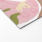 Yoga + Pizza, Red Head Woman Work Out Stay At Home, Ginger Plant Lady Home Decor Food Illustration Welcome Mat Gallery Image 2