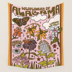 Alabama Wildflowers Wall Tapestry Gallery Image 4