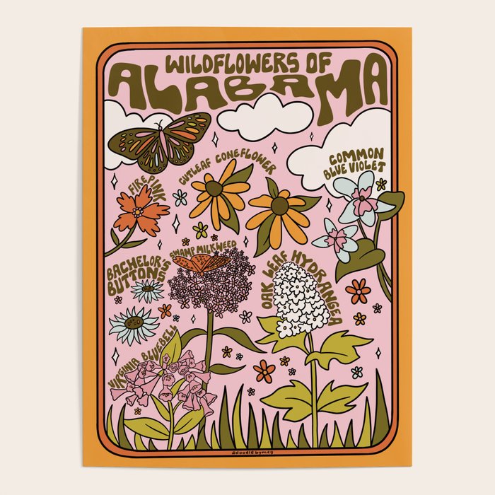 Alabama Wildflowers Poster Gallery Image 4