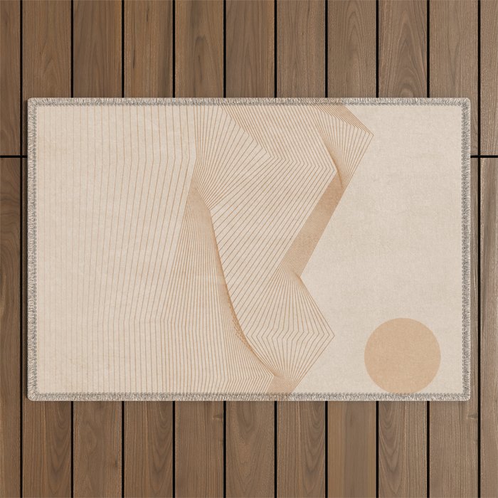Abstract Mountains Outdoor Rug Gallery Image 1