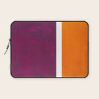 Purple Wine Yellow OchreMid Century Modern Abstract Minimalist Rothko Color Field Squares Laptop Sleeve Gallery Image 1