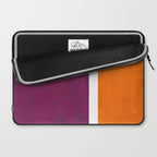 Purple Wine Yellow OchreMid Century Modern Abstract Minimalist Rothko Color Field Squares Laptop Sleeve Gallery Image 2