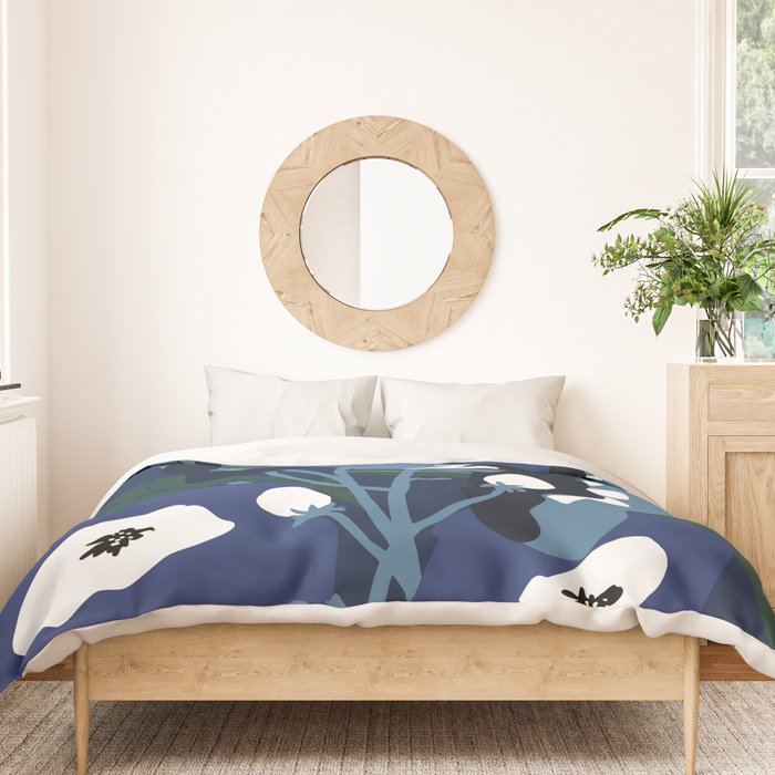 outside in my garden by night Duvet Cover Gallery Image 3