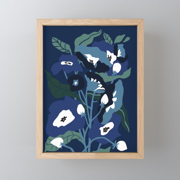 outside in my garden by night Mini Art Print Gallery Image 1