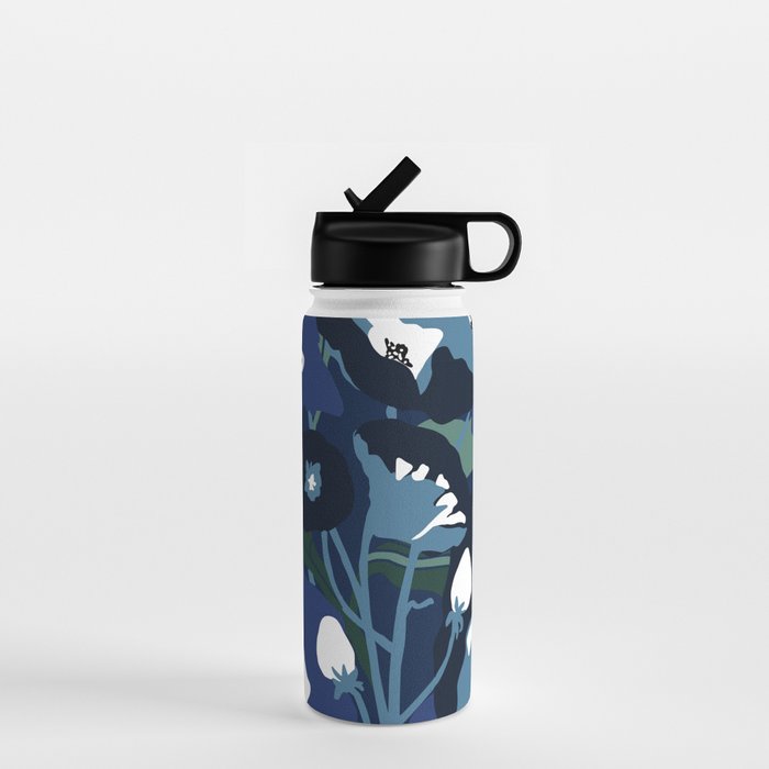 outside in my garden by night Water Bottle Gallery Image 1