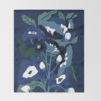 outside in my garden by night Throw Blanket Gallery Image 2