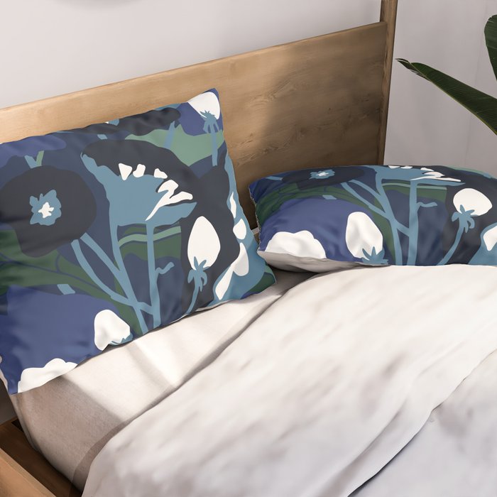 outside in my garden by night Pillow Sham Gallery Image 2