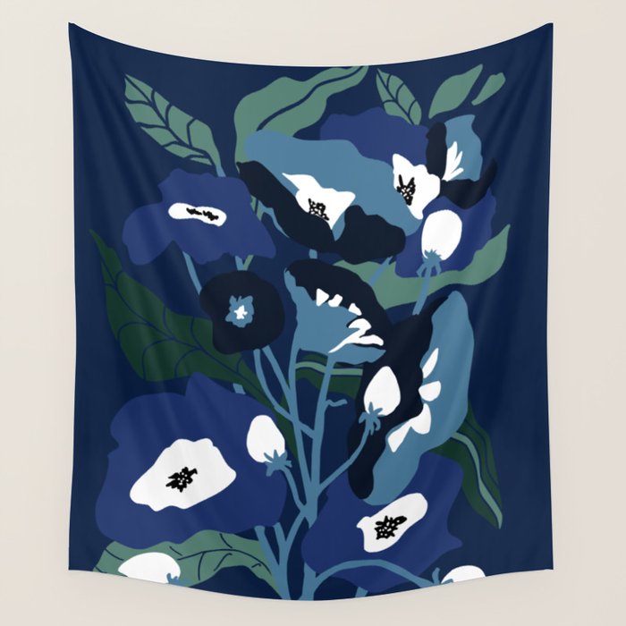 outside in my garden by night Wall Tapestry Gallery Image 4