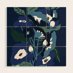outside in my garden by night Wood Wall Art Gallery Image 1