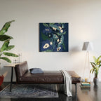 outside in my garden by night Wood Wall Art Gallery Image 2
