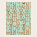Japanese Seigaiha Wave - Mint & Copper Palette Poster Gallery Image 4
