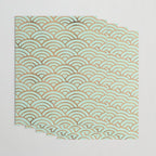 Japanese Seigaiha Wave - Mint & Copper Palette Wrapping Paper Gallery Image 3