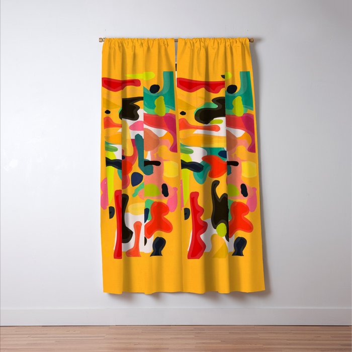 Modern Abstract Shapes 15 Window Curtain Gallery Image 3