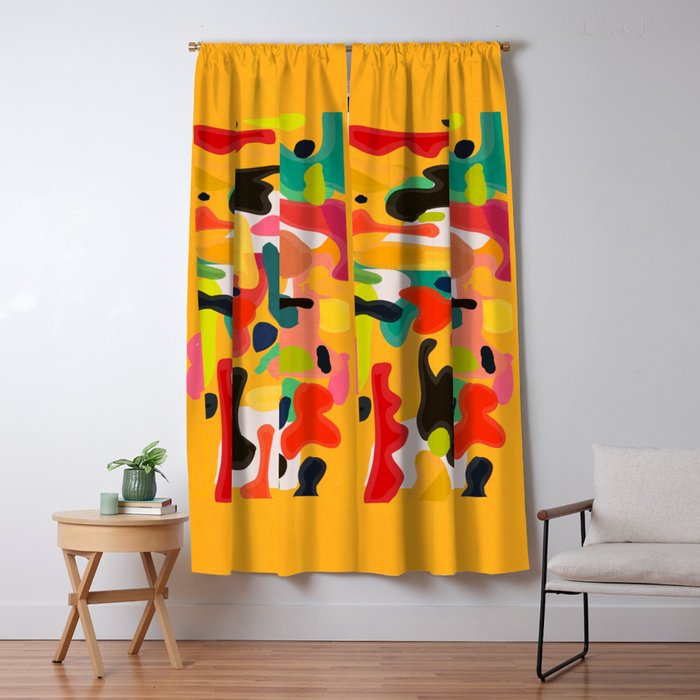 Modern Abstract Shapes 15 Window Curtain Gallery Image 5