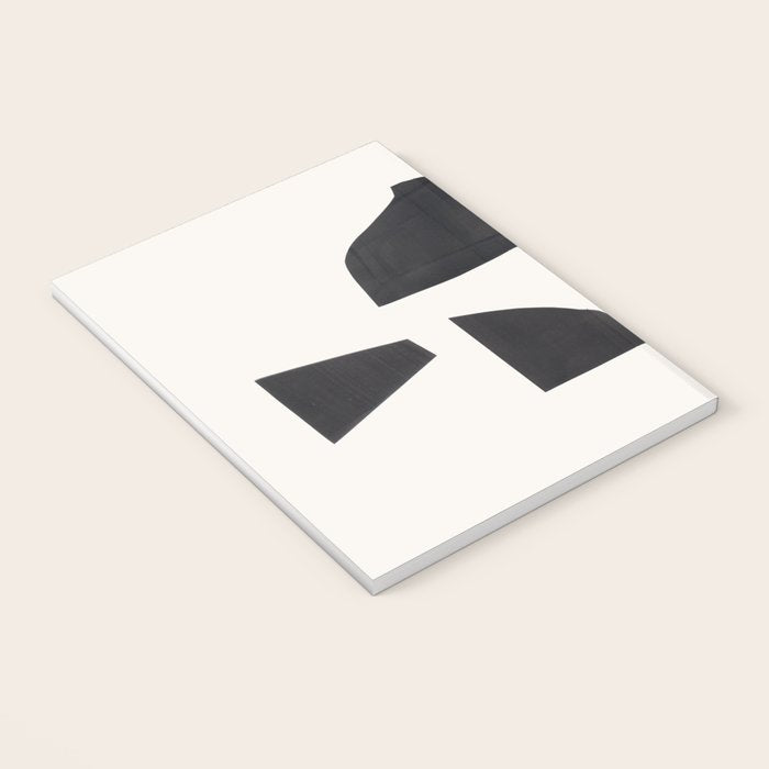 Bump & Kiss Minimalist Modern Mid Century Black Organic Shapes Pattern Paper Collage Notebook Gallery Image 3