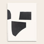 Bump & Kiss Minimalist Modern Mid Century Black Organic Shapes Pattern Paper Collage Notebook Gallery Image 4