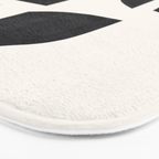 Bump & Kiss Minimalist Modern Mid Century Black Organic Shapes Pattern Paper Collage Bath Mat Gallery Image 3