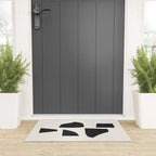 Bump & Kiss Minimalist Modern Mid Century Black Organic Shapes Pattern Paper Collage Welcome Mat Gallery Image 3