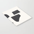 Bump & Kiss Minimalist Modern Mid Century Black Organic Shapes Pattern Paper Collage Notebook Gallery Image 2
