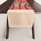 Terracotta Poppy Pod Folk Art Table Runner Gallery Image 1
