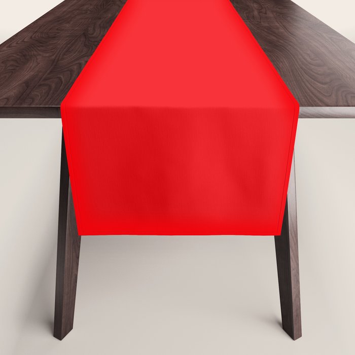 NOW BRIGHT RED SOLID COLOR Table Runner Gallery Image 1