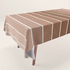 Gradient Arch XII Earthy Neutral Mid Century Modern Rainbow Tablecloth Gallery Image 1