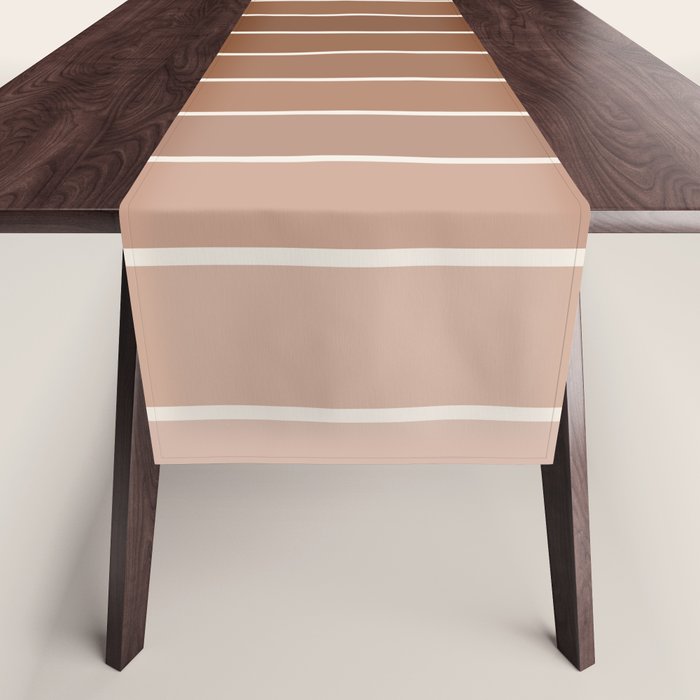 Gradient Arch XII Earthy Neutral Mid Century Modern Rainbow Table Runner Gallery Image 1