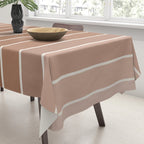 Gradient Arch XII Earthy Neutral Mid Century Modern Rainbow Tablecloth Gallery Image 3