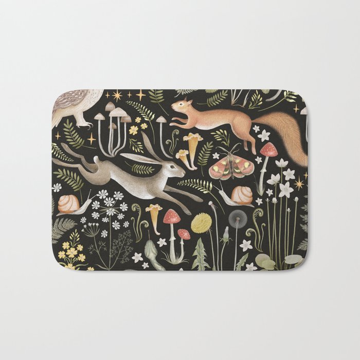 Enchanted Magical Midnight Forest II Bath Mat Gallery Image 1