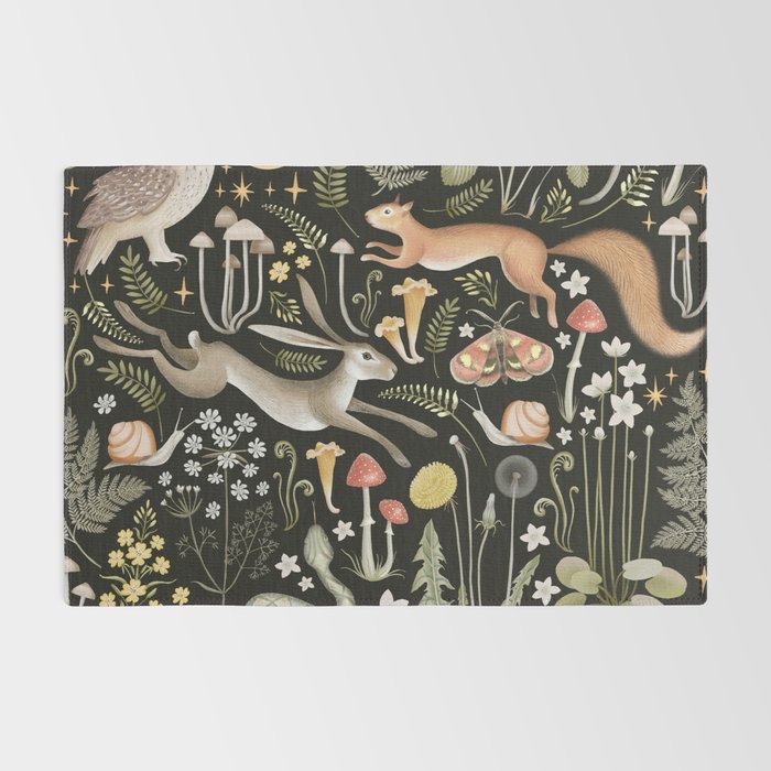 Enchanted Magical Midnight Forest II Rug Gallery Image 2